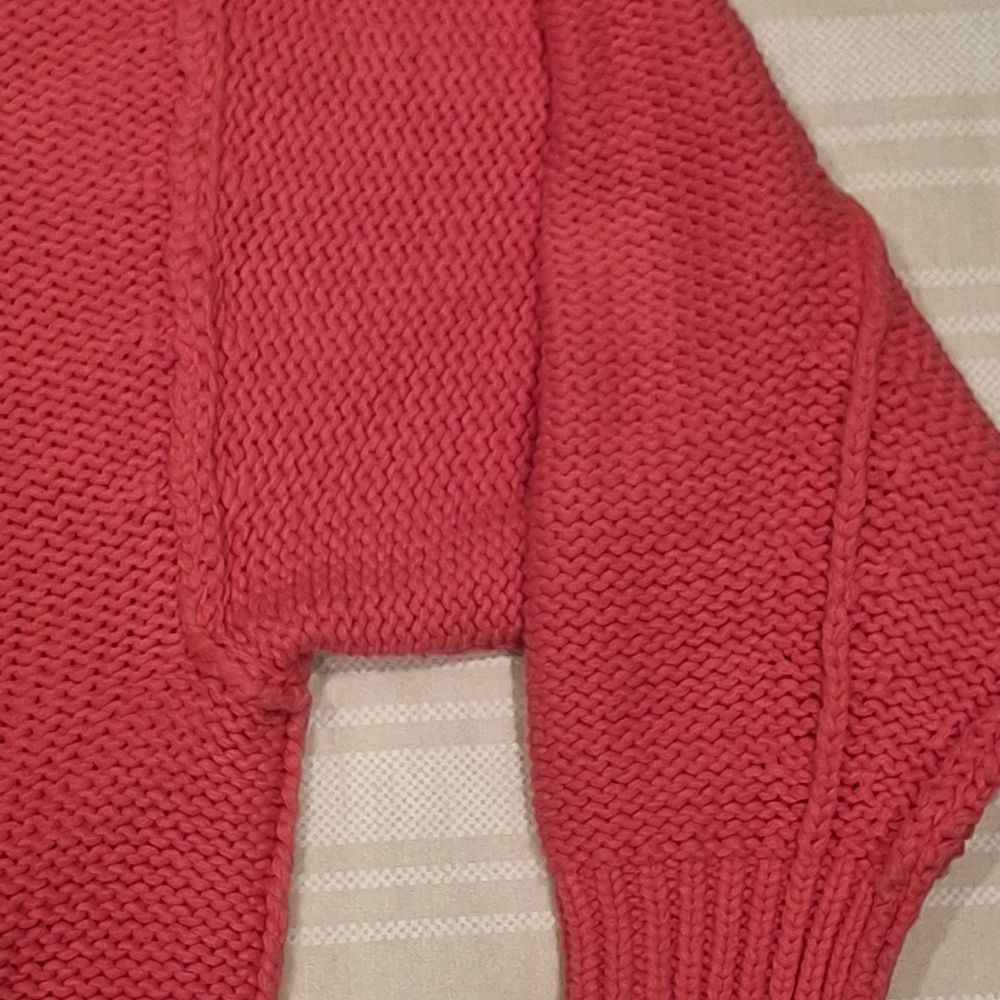 Free People Jumper Alli V Neck Sweater Strawberry Spritz Oversized Pink Sz S Box View 5